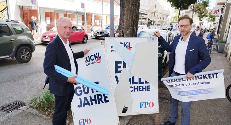 FP-Obmann René Hansy und FP-NR-Kandidat Gottfried Forsthuber wollen Fairness auch im Wahlkampf.