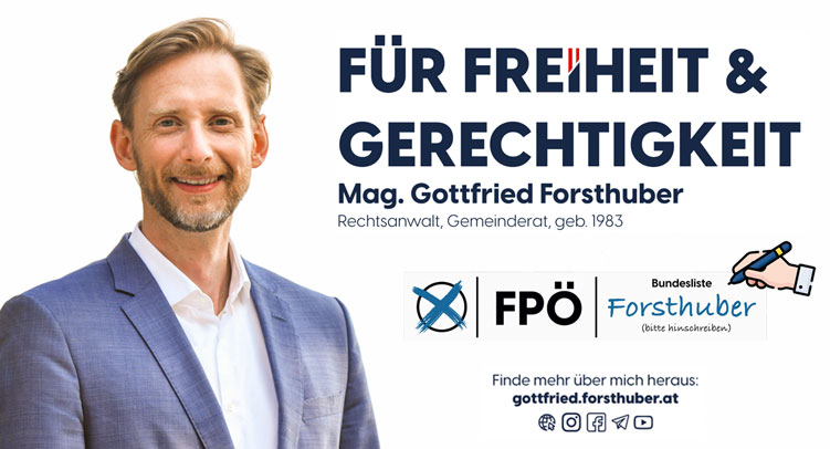 Hier erfahren Sie, warum ich bei der Nationalratswahl am 26.09.2024 kandidiere (Gottfried Forsthuber).